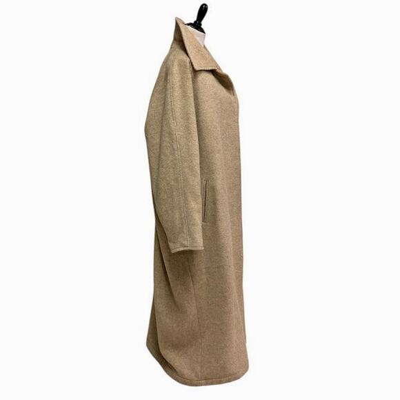 Ivan Grundahl Linea S Oversized Wool Winter Maxi Over Coat Tan EUC Size Medium - Picture 2 of 6